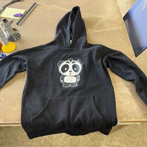Black Hoodie with Panda Graphic